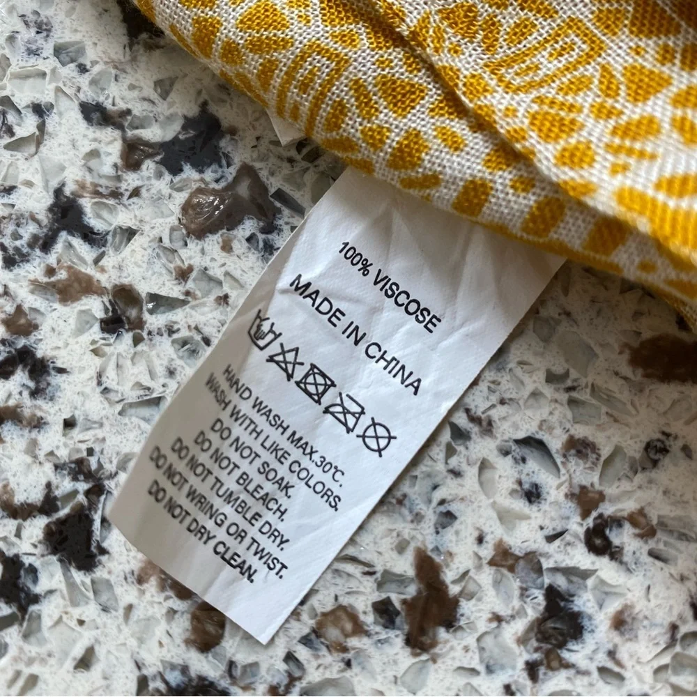BOHO Print Mustard Kimono Topper OS